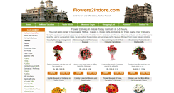 Desktop Screenshot of flowers2indore.com